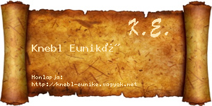 Knebl Euniké névjegykártya